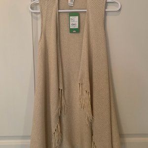 XS Lily Pulitzer heathered sand dune metal andella sweater vest